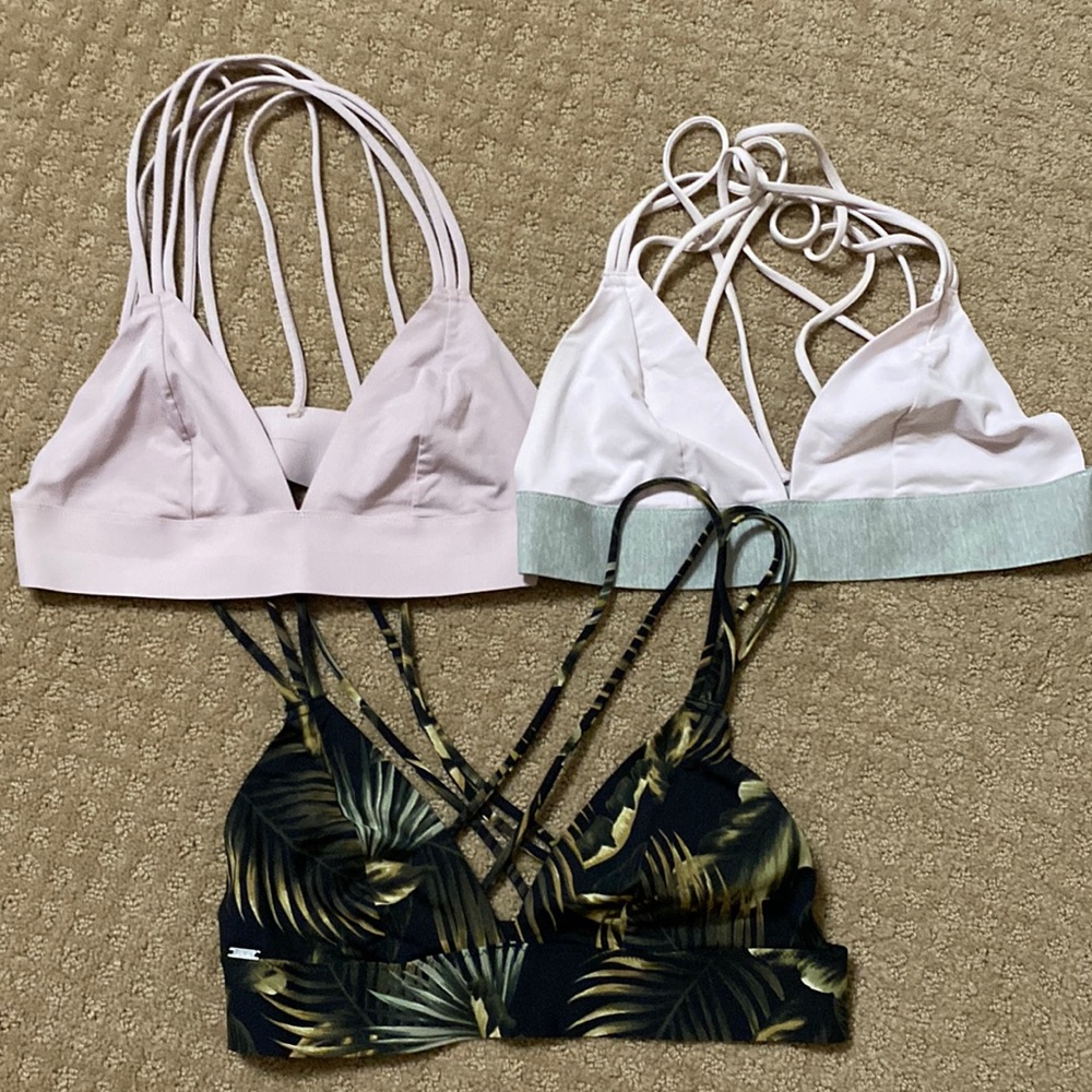 V sport PINK triangle bralette